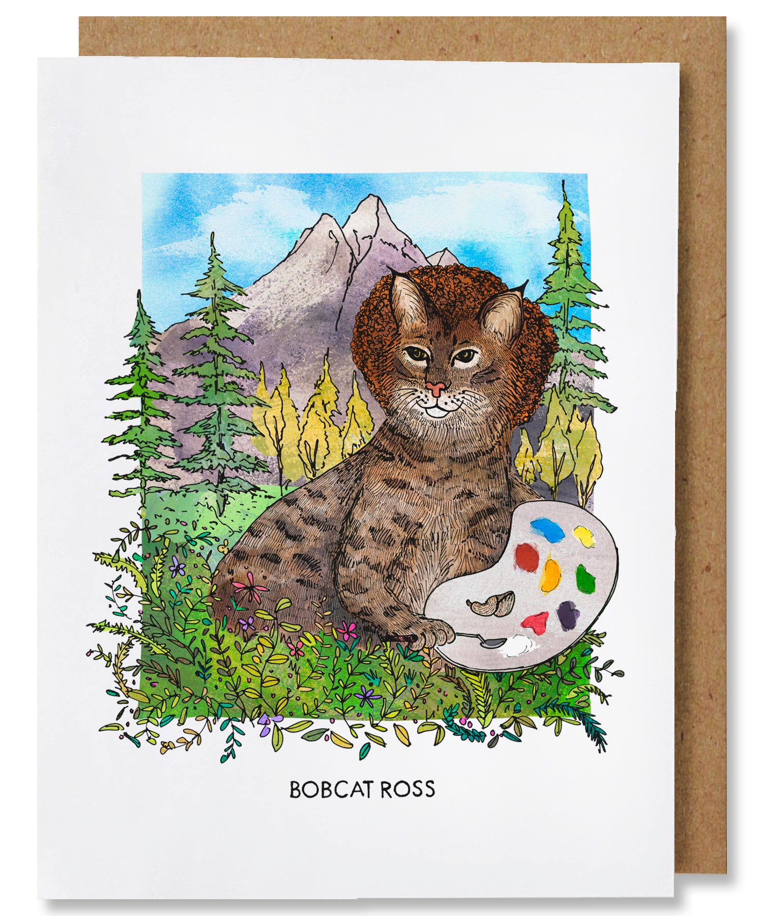 Bobcat Ross - Illustrated Funny Pun Everyday Card – NANU Studio