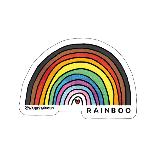 Rainboo - Illustrated Rainbow LGBTQIA+ Sticker – NANU Studio